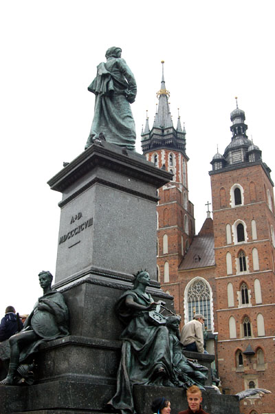 Adam Mickiewicz, St. Mary's Church, Rynek Square