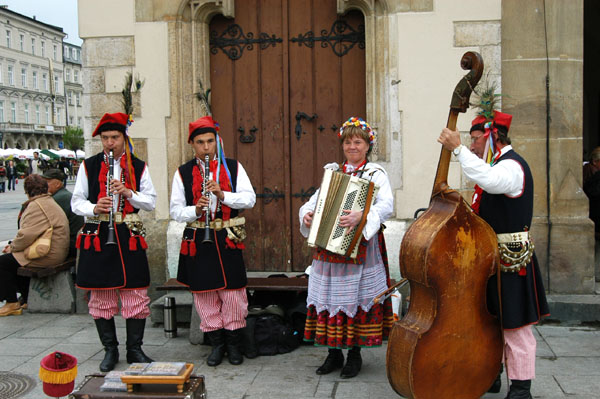 Musicians by the Cloth Hall, Krakow