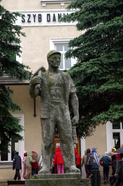 Communist era miner statue