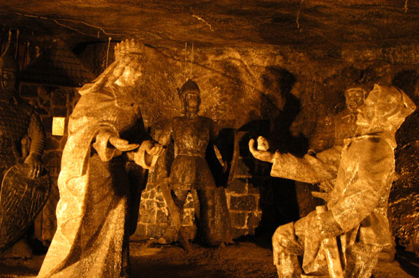 In the mid-13th Century, a miner hands Kinga, the daughter of the Hungarian King Bela IC, the first block of salt