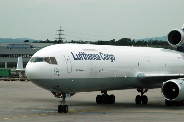 Lufthansa Cargo MD-11 Freighter at FRA (D-ALCP)