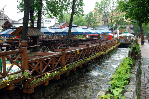 River running down Ul. Krupowski, Zakopane