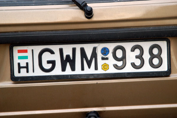 Hungarian license plate