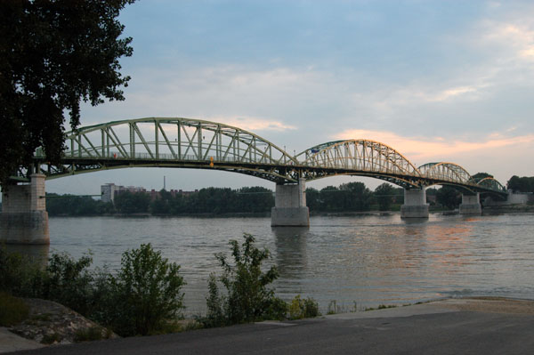 Evening at the Danube River Bridge, Esztergom