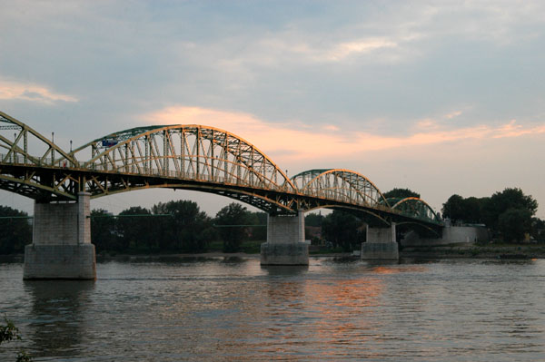 Evening at the Danube River Bridge, Esztergom