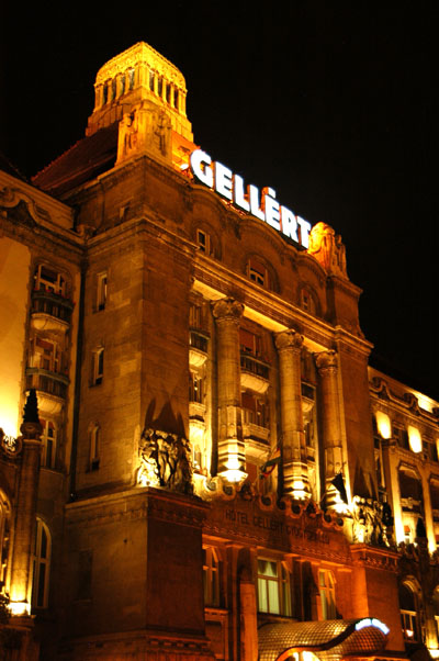 Gellert Hotel and Baths at night