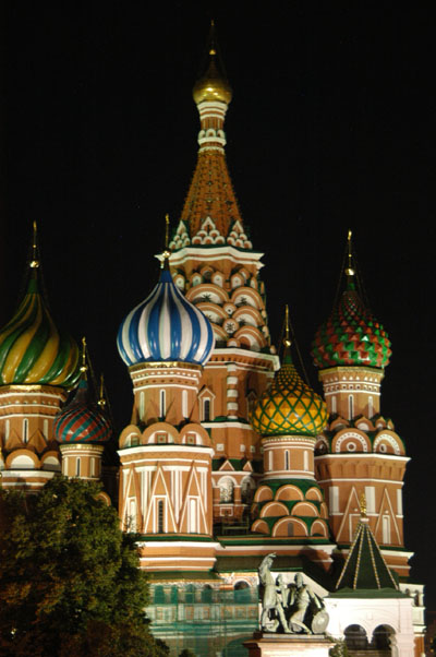 St. Basil's Cathedral at night, Moscow