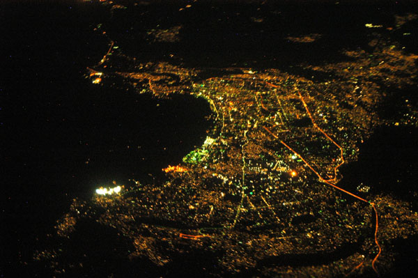 Baku, Azerbaijan, at night