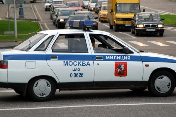 A newer Moscow police car