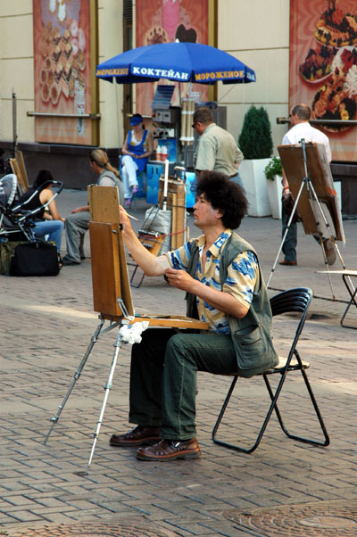 Artist on Arbat ulitsa