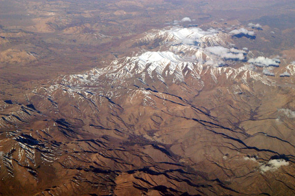 Dusting of snow on the mountains near Kashan (Isfahan), Iran