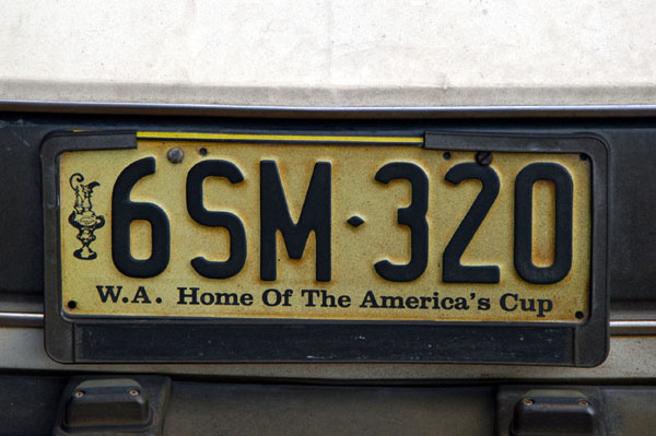 Western Australia, Home of the America's Cup license plate