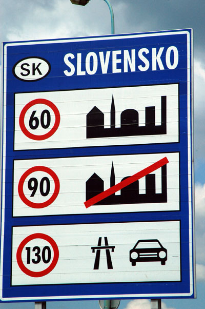 Slovakia speedlimits