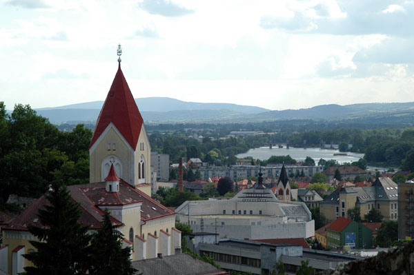 View of Church of the Birth of Virgin Mary from Trenčn Castle