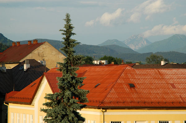 Tatra mountains in the distance from ilina