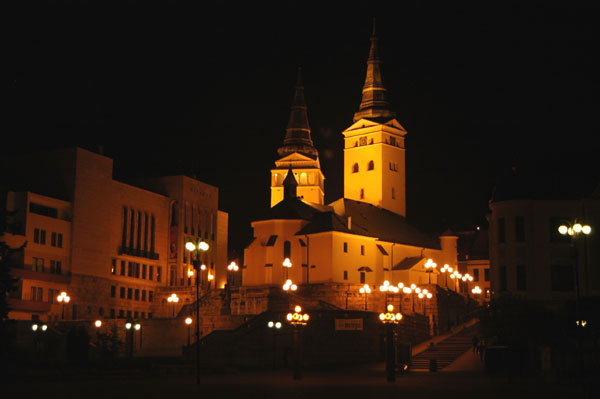 Church of Holy Trinity and Burian Tower, Hlinkovo nmestie, ilina