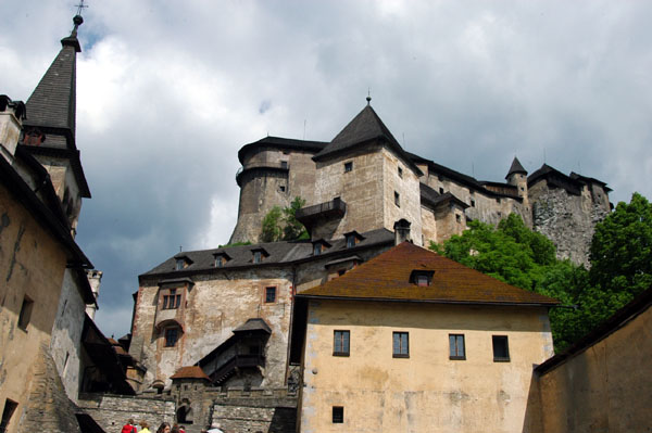 View from the main courtyard, Orava Castle