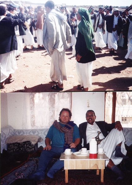 Wolfgang, an Austrian Tourist, at Dr Taha's House for afternoon tea