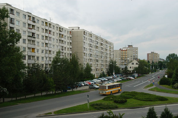 Socialist era apartment blocks near the Poprad Hotel