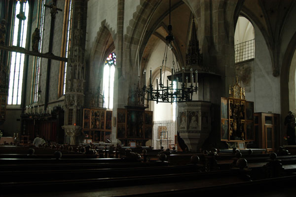 15th C. gothic interior of Basilica of St. Egidius