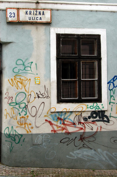 Graffitti on a side street, Bansk Bystrica