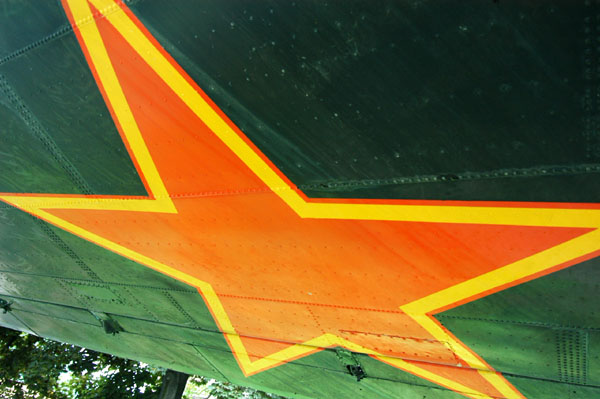 Soviet red star on the Li-2 at Bansk Bystrica