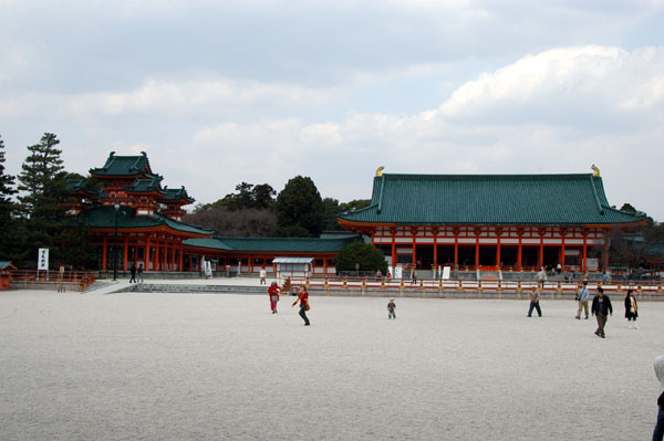 Heian-jingu Shrine commemerates the 1100th anniversary of Kyoto in 1895