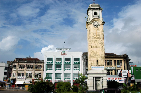 Khan Clock Tower, in the middle of a roundabout on the NW corner of Pettah