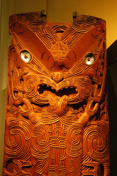 Maori Rangitihi Pou (carved wall slabs or posts) ca 1870