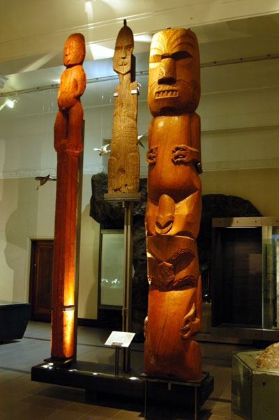 There is a small amount of Maori art upstairs