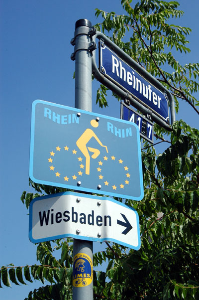 Rheinradweg, Wiesbaden