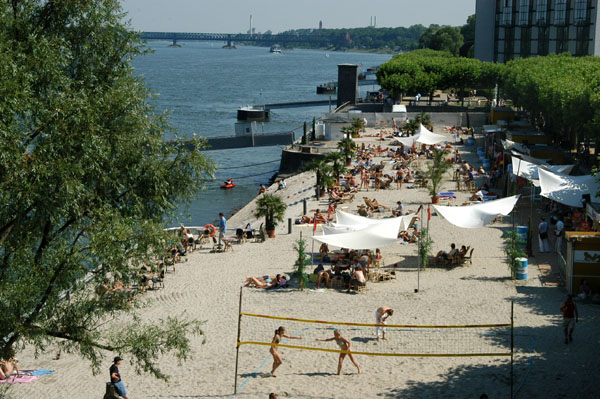 Rhine Beach, Strand am Rheinufer, Mainz