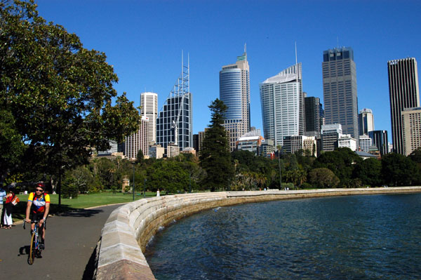 Bike path along Sydney Harbour