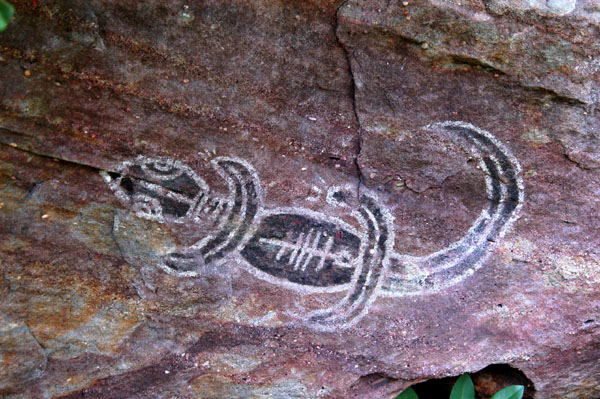 Aboriginal art hidden away, The Gap, Sydney Harbour National Park