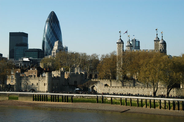 The Tower of London and Swiss Re Tower