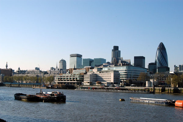 View of the City of London from Tower Bridge