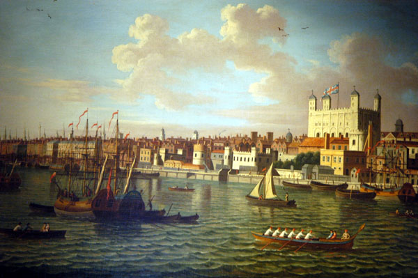Painting of the Tower of London and the Thames