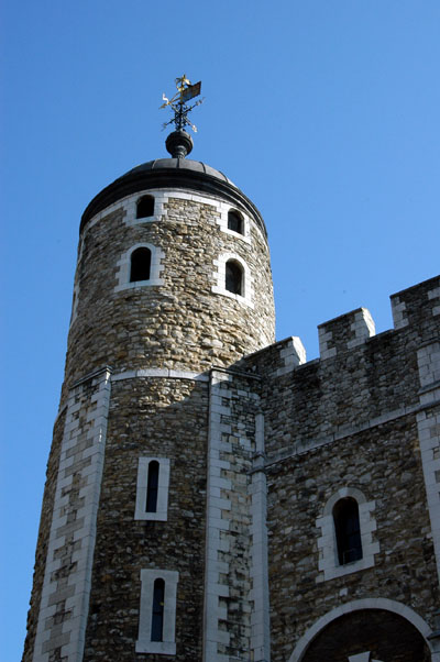 The round corner tower of the Tower of London