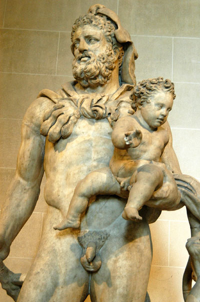 Hercules carrying the child Télèphe