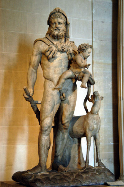 Hercules carrying the child Télèphe
