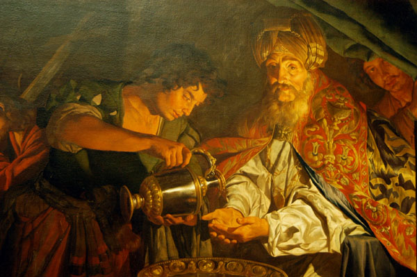 Pilate washes his hands after the condemnation of Christ, 1650, Mathias Stom