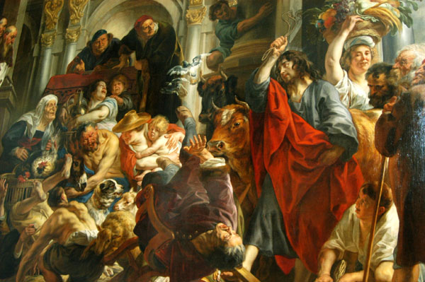 Jesus Chasing the Merchants from the Temple, Flemish, Jacob Jordaens (1593-1678)