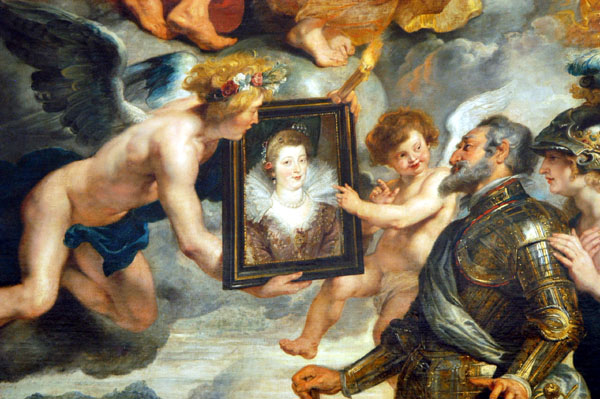 Henri IV Receives the Portrait of the Queen, Medici Gallery, Peter Paul Rubens