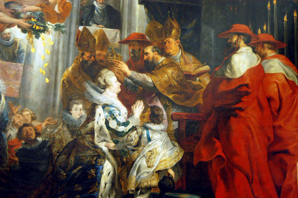 The Coronation of the Queen (as Regent) in the Abby of St-Denis, 1610, Medici Gallery, Peter Paul Rubens