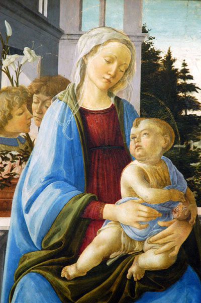 The Virgin and Child with 2 Angels, Italian, 1472-75, Filippino Lippi (1457-1504)