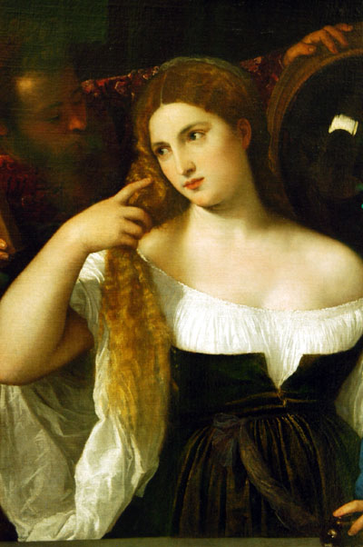 The Woman and the Mirror, 1515, Italian, Titian (1488-1576)