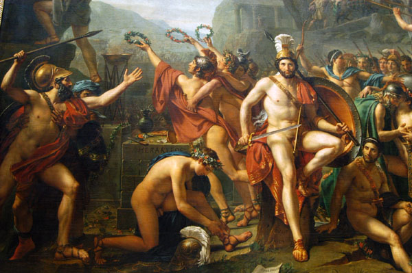 Leonidas at Thermopyle, 1814, Louis David (1748-1825)