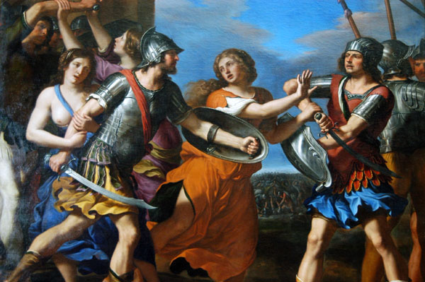 Hersilie separates Romulus and Tatius, The Battle of the Romans and the Sabines, Italian, 1645, Il Guerchino (1591-1666)
