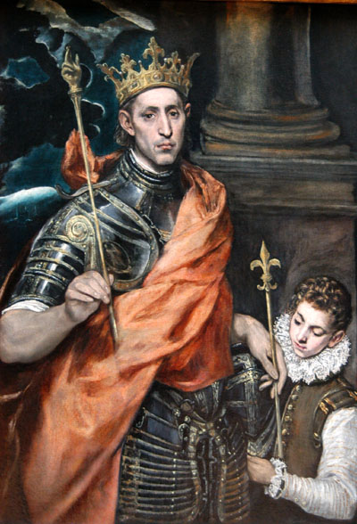 St. Louis, King of France, and a page, 1585-1590, El Greco