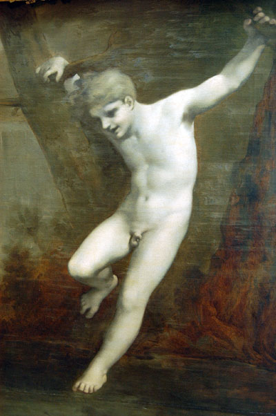 Young Zephyr balances himself over the water, Pierre-Paul Prud'hon (1758-1823)